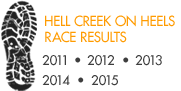 Hell Creek on Heels Race Results
